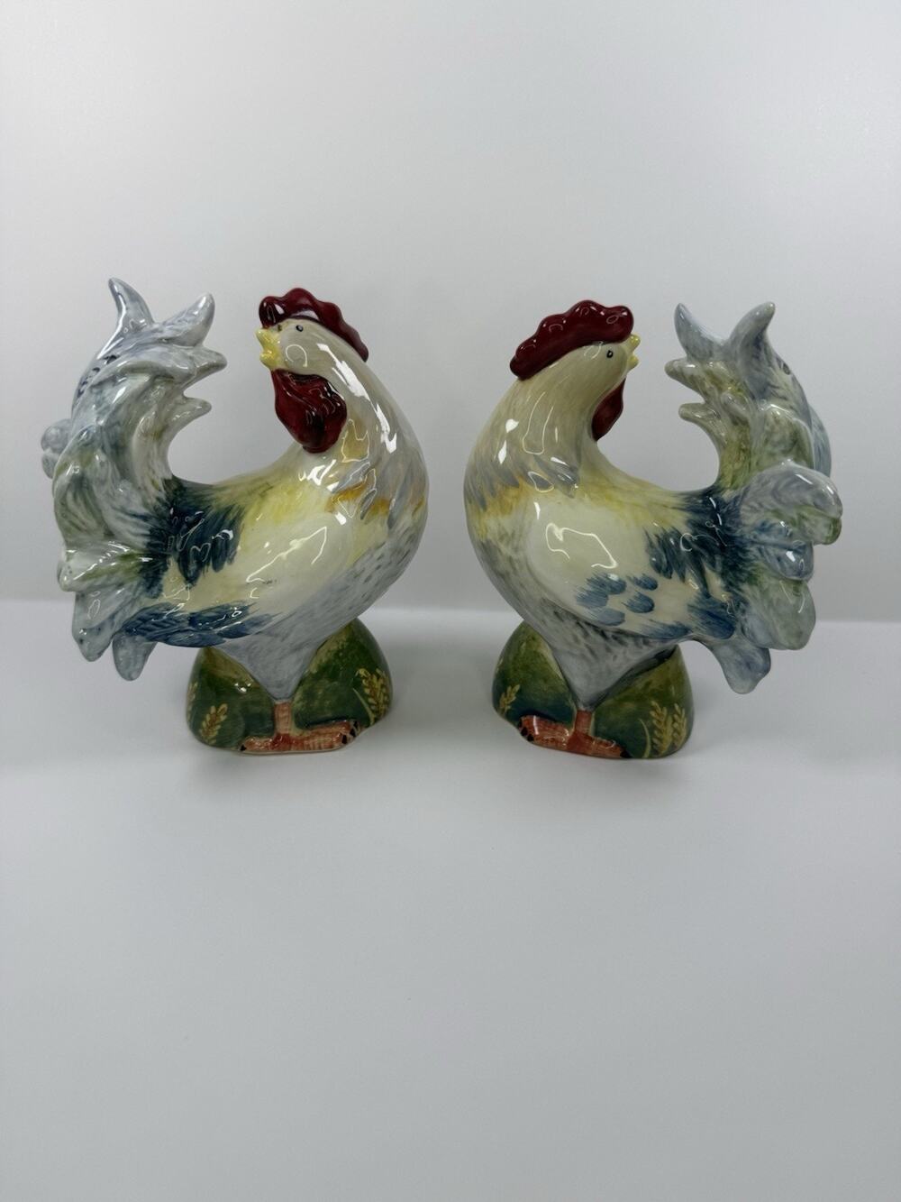 Vintage CIC Certified International SW Rooster Salt & Pepper Shakers Country
